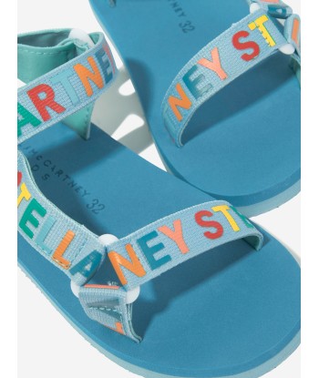 Stella McCartney Boys Logo Strap Sandals in Blue votre restaurant rapide dans 