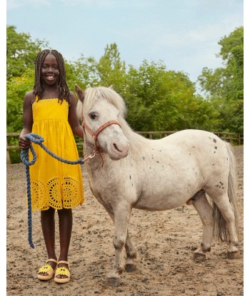 Stella McCartney Girls Crocheted Dress in Yellow s'inspire de l'anatomie humaine