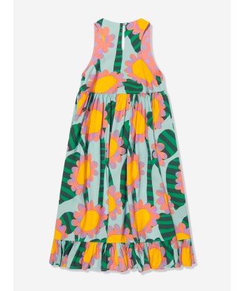 Stella McCartney Girls Sleeveless Flower Dress in Blue chez Cornerstreet bien 