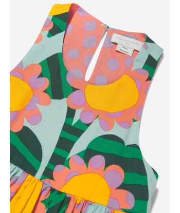 Stella McCartney Girls Sleeveless Flower Dress in Blue chez Cornerstreet bien 