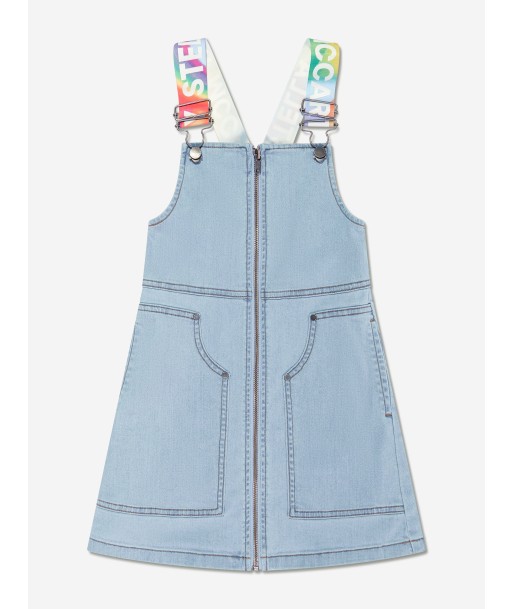 Stella McCartney Girls Denim Pinafore Dress in Blue pas chere