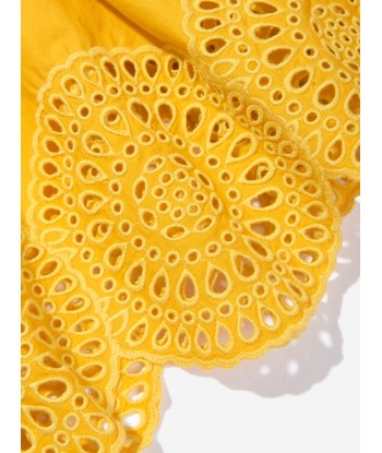 Stella McCartney Girls Crocheted Dress in Yellow s'inspire de l'anatomie humaine