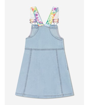 Stella McCartney Girls Denim Pinafore Dress in Blue pas chere