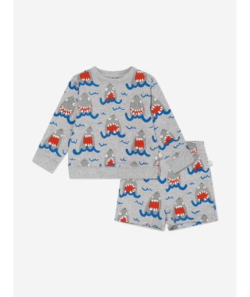 Stella McCartney Baby Boys Shark Shorts Set in Grey livraison et retour toujours gratuits