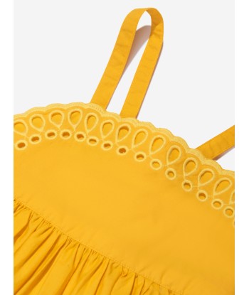 Stella McCartney Girls Crocheted Dress in Yellow s'inspire de l'anatomie humaine