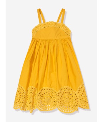 Stella McCartney Girls Crocheted Dress in Yellow s'inspire de l'anatomie humaine