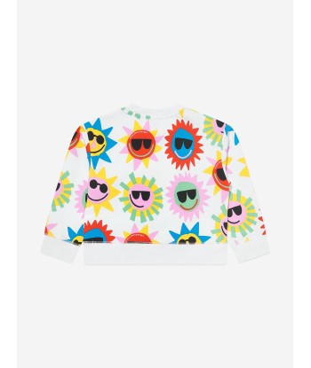 Stella McCartney Girls Sunshine Sweatshirt in White Les magasins à Paris