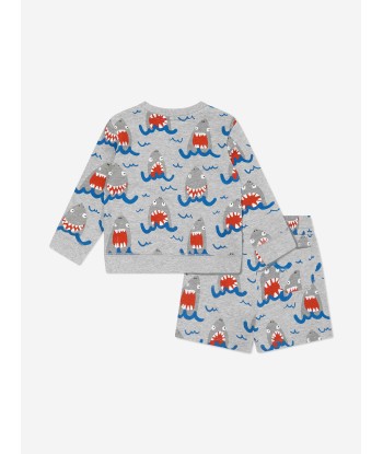 Stella McCartney Baby Boys Shark Shorts Set in Grey livraison et retour toujours gratuits