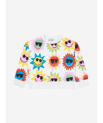 Stella McCartney Girls Sunshine Sweatshirt in White Les magasins à Paris