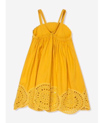 Stella McCartney Girls Crocheted Dress in Yellow s'inspire de l'anatomie humaine