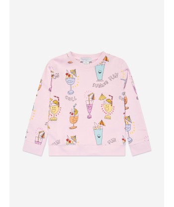 Stella McCartney Girls Summer Fun Sweatshirt in Pink pas cher 