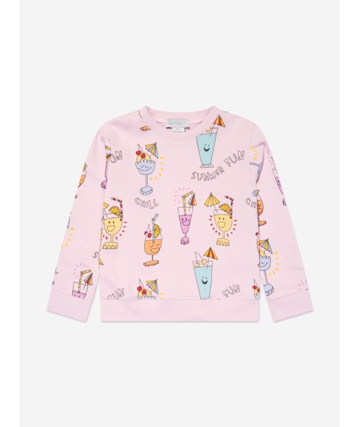 Stella McCartney Girls Summer Fun Sweatshirt in Pink pas cher 