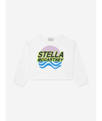 Stella McCartney Girls Logo Sweatshirt in White hantent personnes