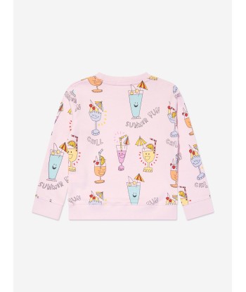 Stella McCartney Girls Summer Fun Sweatshirt in Pink pas cher 