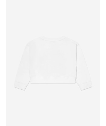 Stella McCartney Girls Logo Sweatshirt in White hantent personnes