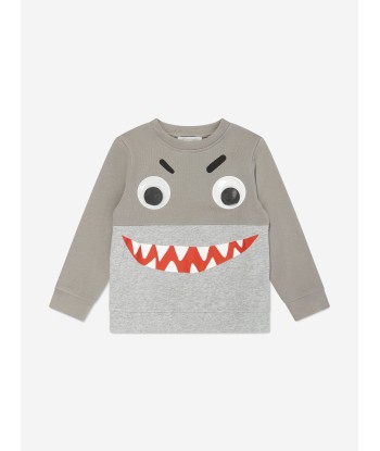 Stella McCartney Boys Shark Sweatshirt in Grey offre 