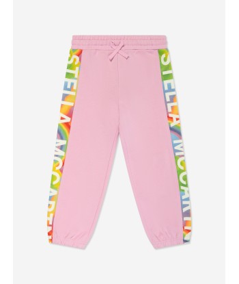 Stella McCartney Girls Logo Joggers in Pink de pas cher