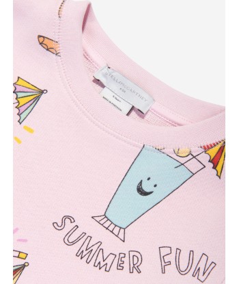 Stella McCartney Girls Summer Fun Sweatshirt in Pink pas cher 