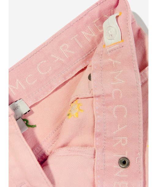 Stella McCartney Girls Embroidered Flower Shorts in Pink de l' environnement