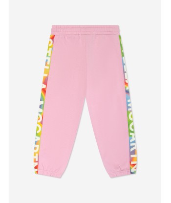 Stella McCartney Girls Logo Joggers in Pink de pas cher