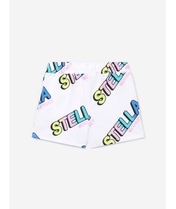 Stella McCartney Girls Logo Shorts in White rembourrage situé sous