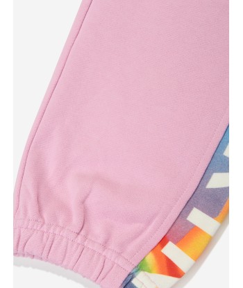 Stella McCartney Girls Logo Joggers in Pink de pas cher