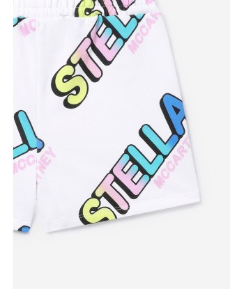 Stella McCartney Girls Logo Shorts in White rembourrage situé sous