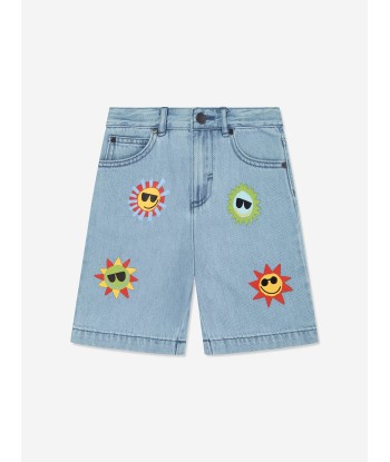 Stella McCartney Boys Denim Sunshine Shorts in Blue livraison gratuite