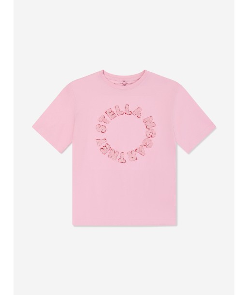 Stella McCartney Girls Logo Print T-Shirt in Pink Profitez des Offres !