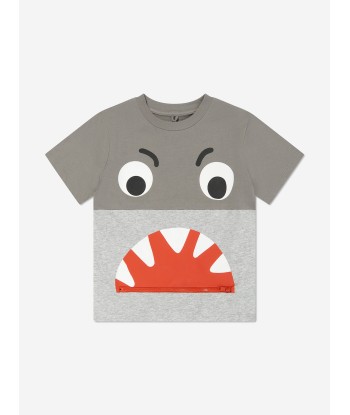 Stella McCartney Boys Shark T-Shirt in Grey le concept de la Pate a emporter 