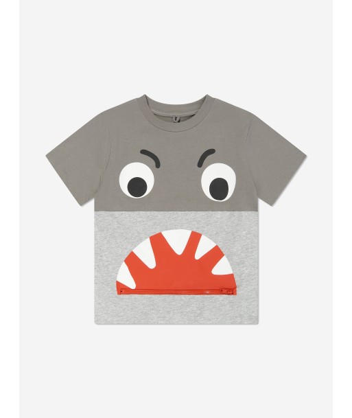 Stella McCartney Boys Shark T-Shirt in Grey le concept de la Pate a emporter 