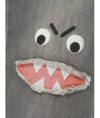 Stella McCartney Boys Shark Jeans in Grey de pas cher