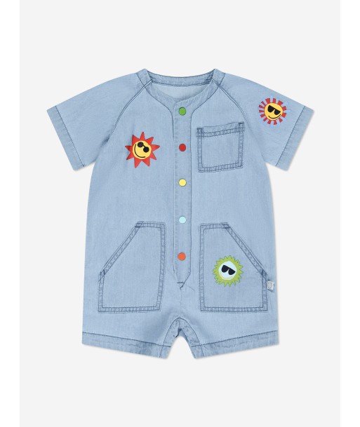 Stella McCartney Baby Boys Denim Romper in Blue Venez acheter