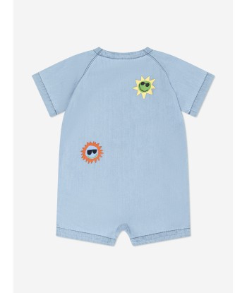 Stella McCartney Baby Boys Denim Romper in Blue Venez acheter