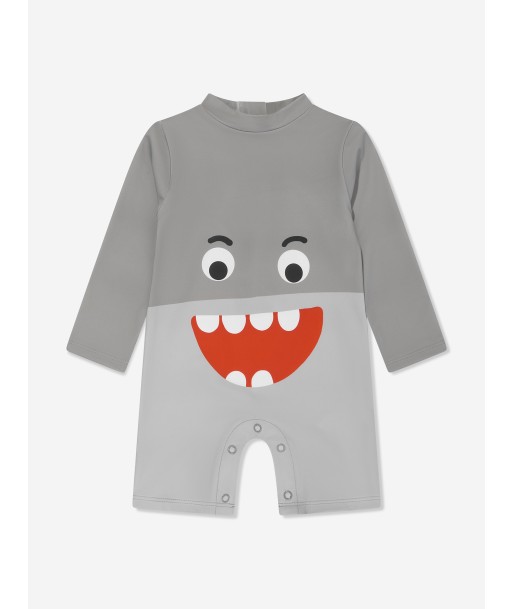 Stella McCartney Baby Boys Shark Sun Suit in Grey soldes