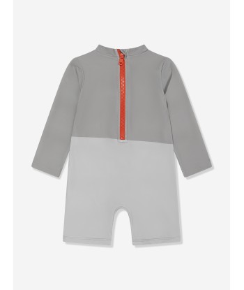 Stella McCartney Baby Boys Shark Sun Suit in Grey soldes