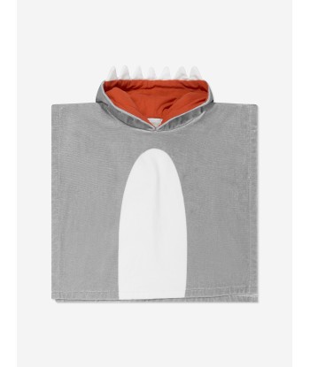 Stella McCartney Boys Shark Hooded Towel in Grey À commander