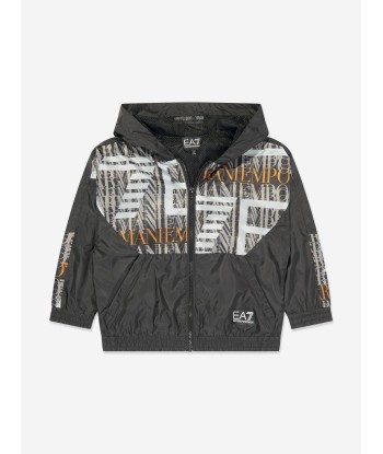 EA7 Emporio Armani Boys Graphic Windbreaker in Black acheter