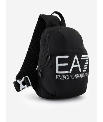 EA7 Emporio Armani Kids Logo Backpack in Black (30cm) outlet