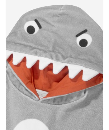 Stella McCartney Boys Shark Hooded Towel in Grey À commander