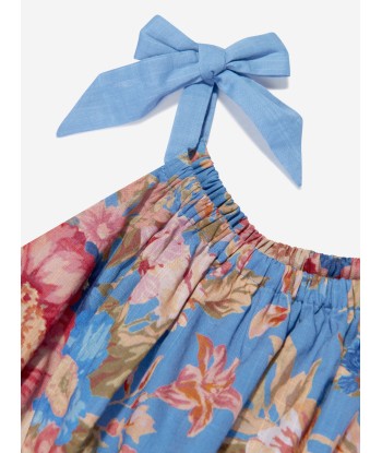 Zimmermann Girls August Tie Playsuit in Blue pour bénéficier 