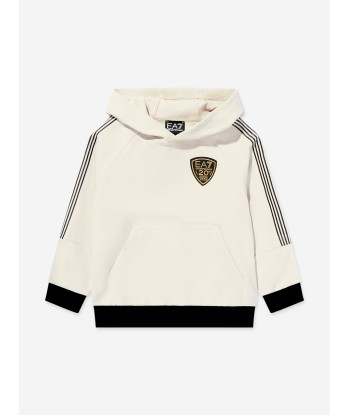 EA7 Emporio Armani Boys Anniversary Hoodie in Beige Comparez et commandez 