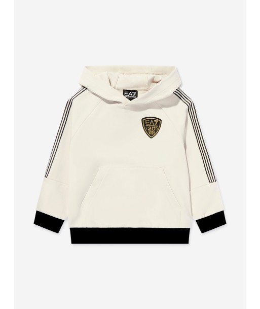 EA7 Emporio Armani Boys Anniversary Hoodie in Beige Comparez et commandez 