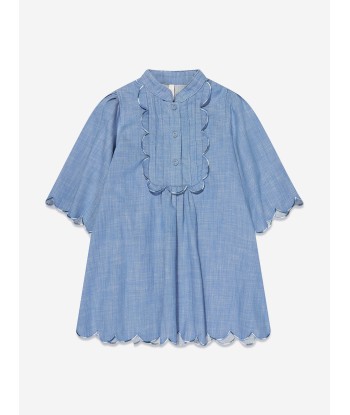 Zimmermann Girls Junie Chambray Dress in Blue 2 - 3 jours ouvrés.