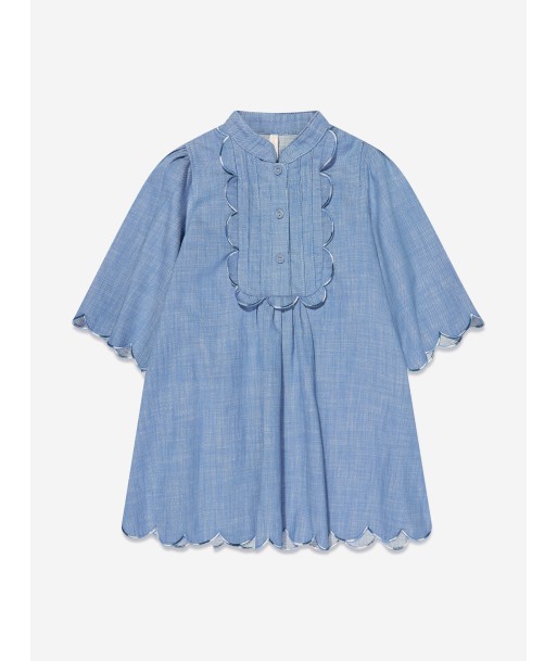 Zimmermann Girls Junie Chambray Dress in Blue 2 - 3 jours ouvrés.