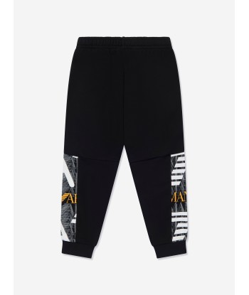 EA7 Emporio Armani Boys Graphic Side Joggers in Black shop