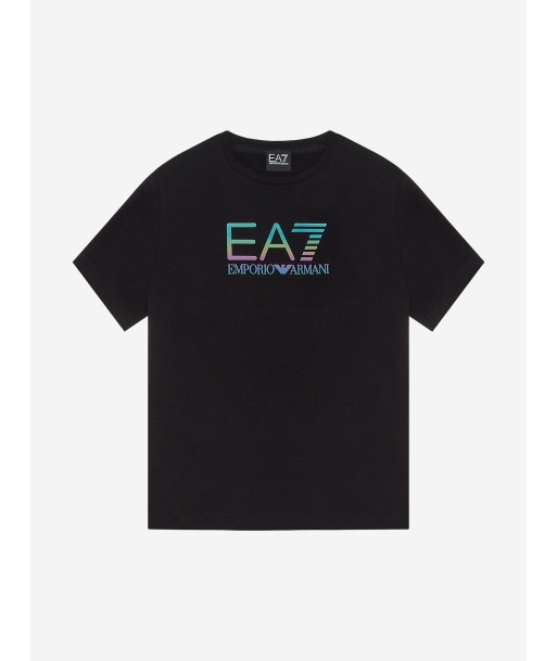 EA7 Emporio Armani Boys Iridescent Logo T-Shirt in Black prix