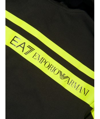 EA7 Emporio Armani Boys Zip Up Top in Black en stock