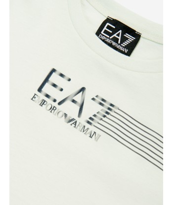 EA7 Emporio Armani Boys Logo T-Shirt in Blue Venez acheter