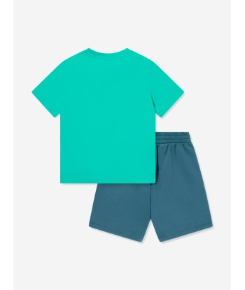 EA7 Emporio Armani Boys Logo Short Set in Green chez Cornerstreet bien 